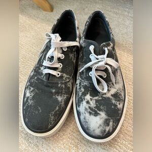LANVIN Grey Vulcanized Tie Dye shoes Size 9